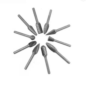 Rebabas rotatorias del carburo de tungsteno del sistema de las rebabas del carburo del corte doble con el OEM del vástago de 3m m